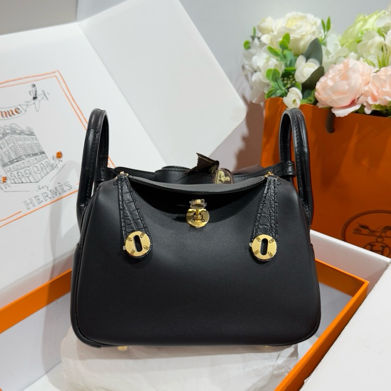 Hermes Lind mini 19cm Swift touch Noir GHW